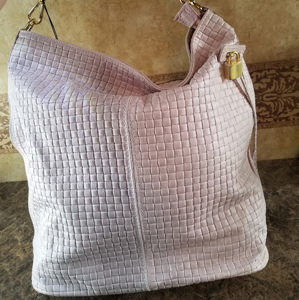 NWT Pink Leather Hobo Purse